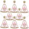 Big Dot of Happiness Little Princess Crown - Mini Cone Pink and Gold Princess Baby Shower or Birthday Party Hats - Small Little Party Hats - Set of 8